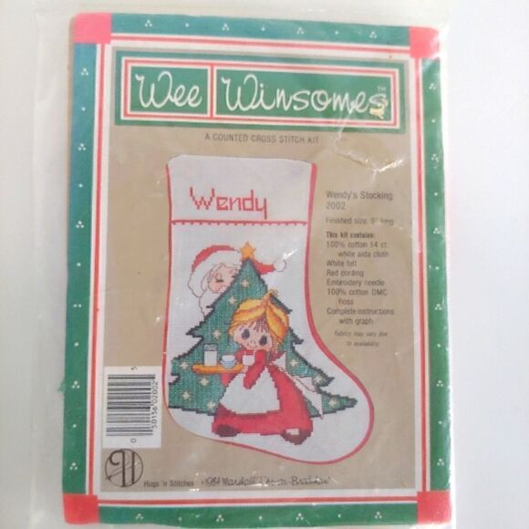 Wee Winsomes Counted Cross Stitch Stocking Kit Wendy's Stocking New Sealed 1984 - Picture 1 of 4
